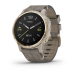 Garmin fenix 6s Sapphire Gold - Gri Deri Kayış - Görsel 3