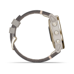 Garmin fenix 6s Sapphire Gold - Gri Deri Kayış - Görsel 4