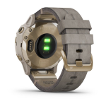Garmin fenix 6s Sapphire Gold - Gri Deri Kayış - Görsel 5
