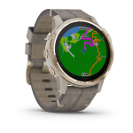 Garmin fenix 6s Sapphire Gold - Gri Deri Kayış - Görsel 2
