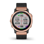 Garmin fenix 6s Sapphire Rose Gold Desenli Siyah