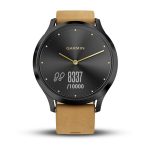 Garmin vivomove HR Onyx Siyah - Taba Süet Kayışlı