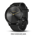 Garmin vivomove HR Onyx Siyah - Taba Süet Kayışlı - Görsel 3