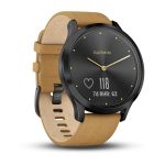 Garmin vivomove HR Onyx Siyah - Taba Süet Kayışlı - Görsel 2