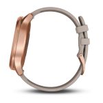 Garmin vivomove HR Rose Gold - Gri Süet Kayışlı - Görsel 4