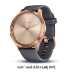 Garmin vivomove HR Rose Gold - Gri Süet Kayışlı - Görsel 3