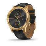Garmin vivomove Luxe 24K Gold PVD Siyah - İtalyan Deri Kayışlı - Görsel 3