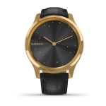 Garmin vivomove Luxe 24K Gold PVD Siyah - İtalyan Deri Kayışlı