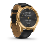 Garmin vivomove Luxe 24K Gold PVD Siyah - İtalyan Deri Kayışlı - Görsel 2